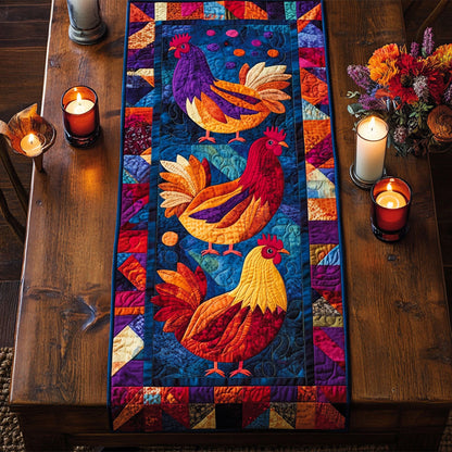Patchwork Poultry CM1605009CL Quilted Table Runner
