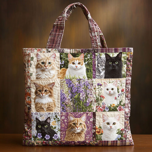 Blooming Cat WN0611008CL Quilted Tote Bag