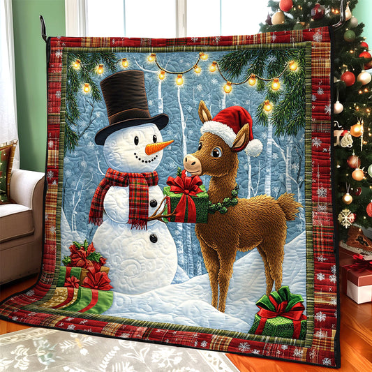 Snowman Donkey CW1111035CL Quilt