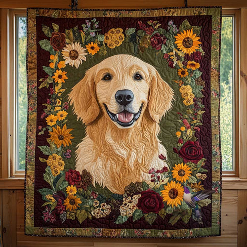 Golden Retriever Garden Haven WN2810003CL Quilt