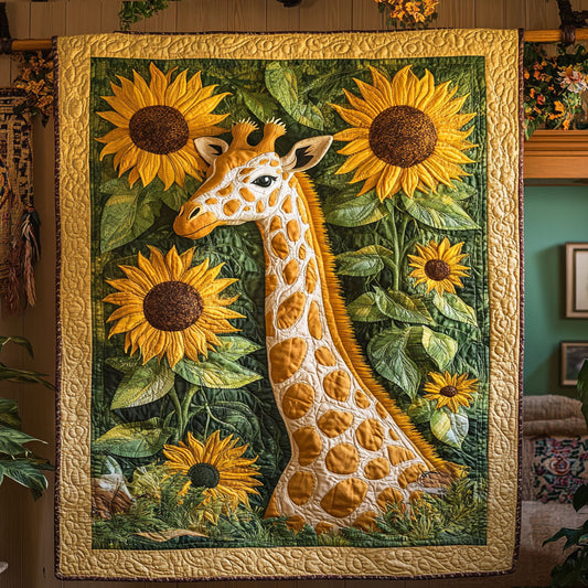 Golden Meadow Giraffe WY2104014CL Quilt