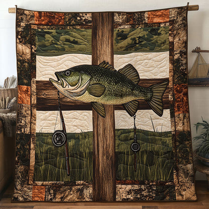 Bass Fish Forest Cross WN0412005CL Quilt