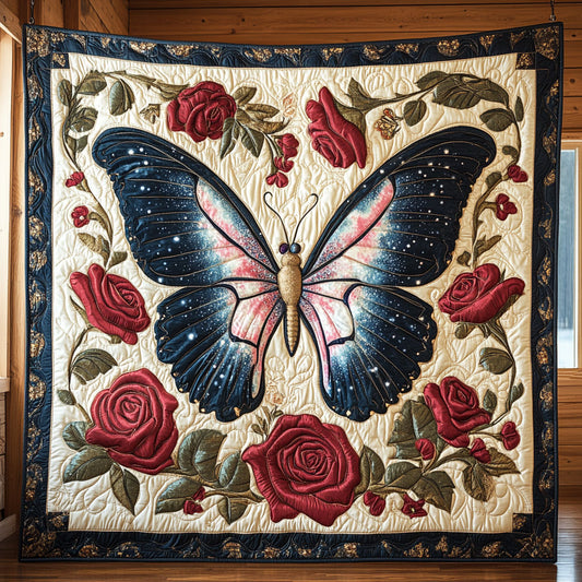 Butterfly and Roses CW0307011CL Quilt