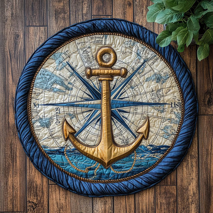 Ocean Anchor CW2005282CL Quilted Round Mat