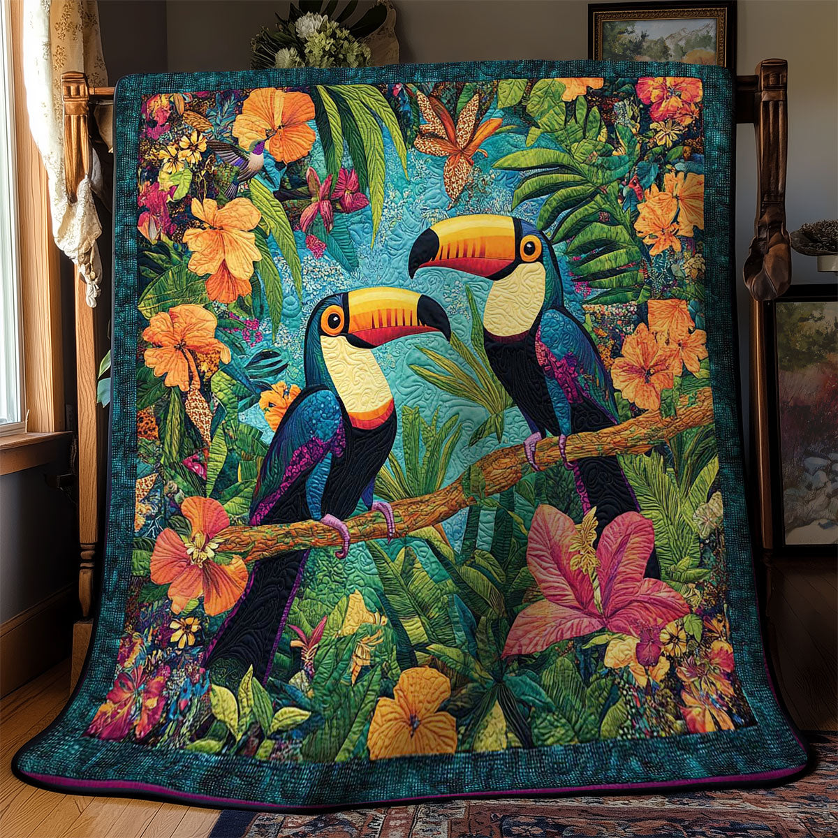 Vibrant Toucans Paradise WN0511006CL Quilt