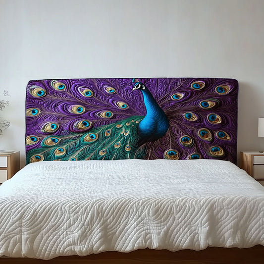 Graceful Peacock QA1912016CL Quilted Headboard Slipcover