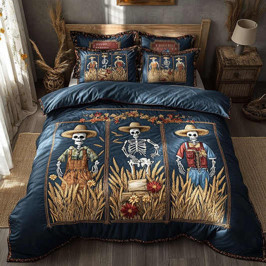 Midnight Skeleton Scarecrow WN2509039CL Duvet Cover Set