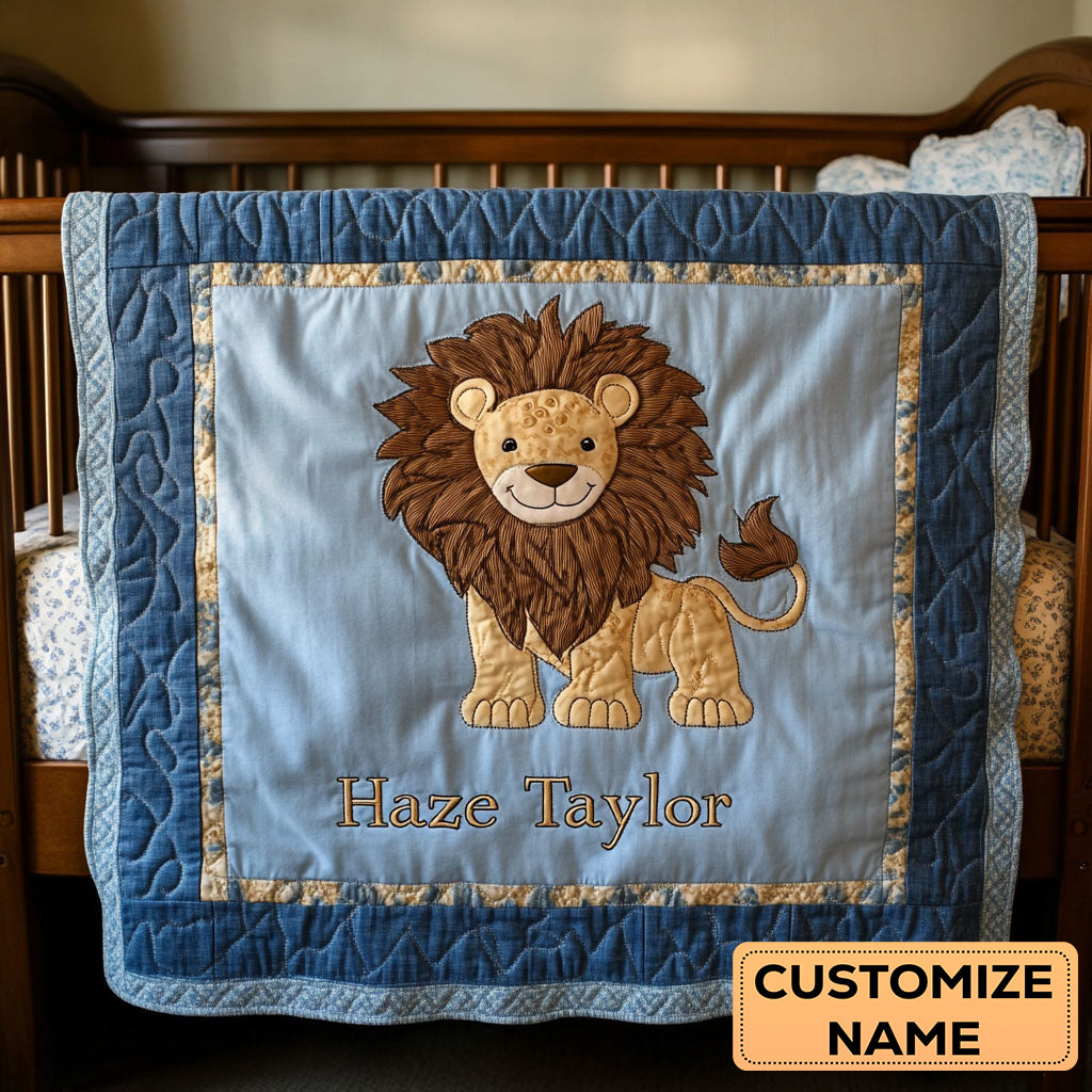 Little Lion Roar WN2407049CL Personalized Baby Quilt