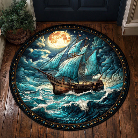 Sea Breeze Dreams CM0306017CL Quilted Round Mat