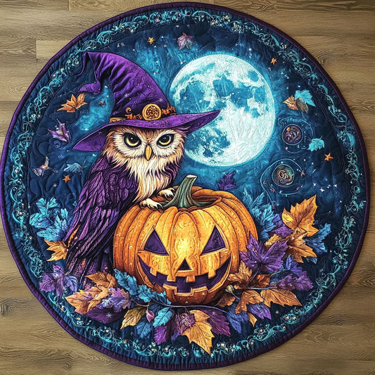 Owl Over The Pumpkins WN0708076CL Quilted Round Mat