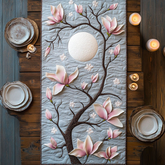 Magnolia Bloom CW2205381CL Quilted Table Runner