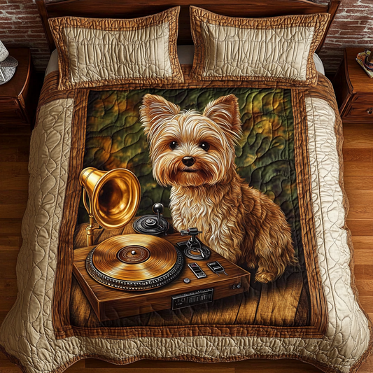 Puppy And Record Player WY1001072CL Duvet Cover Set