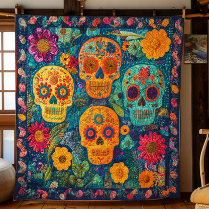 Floral Skull WN1001002CL Quilt