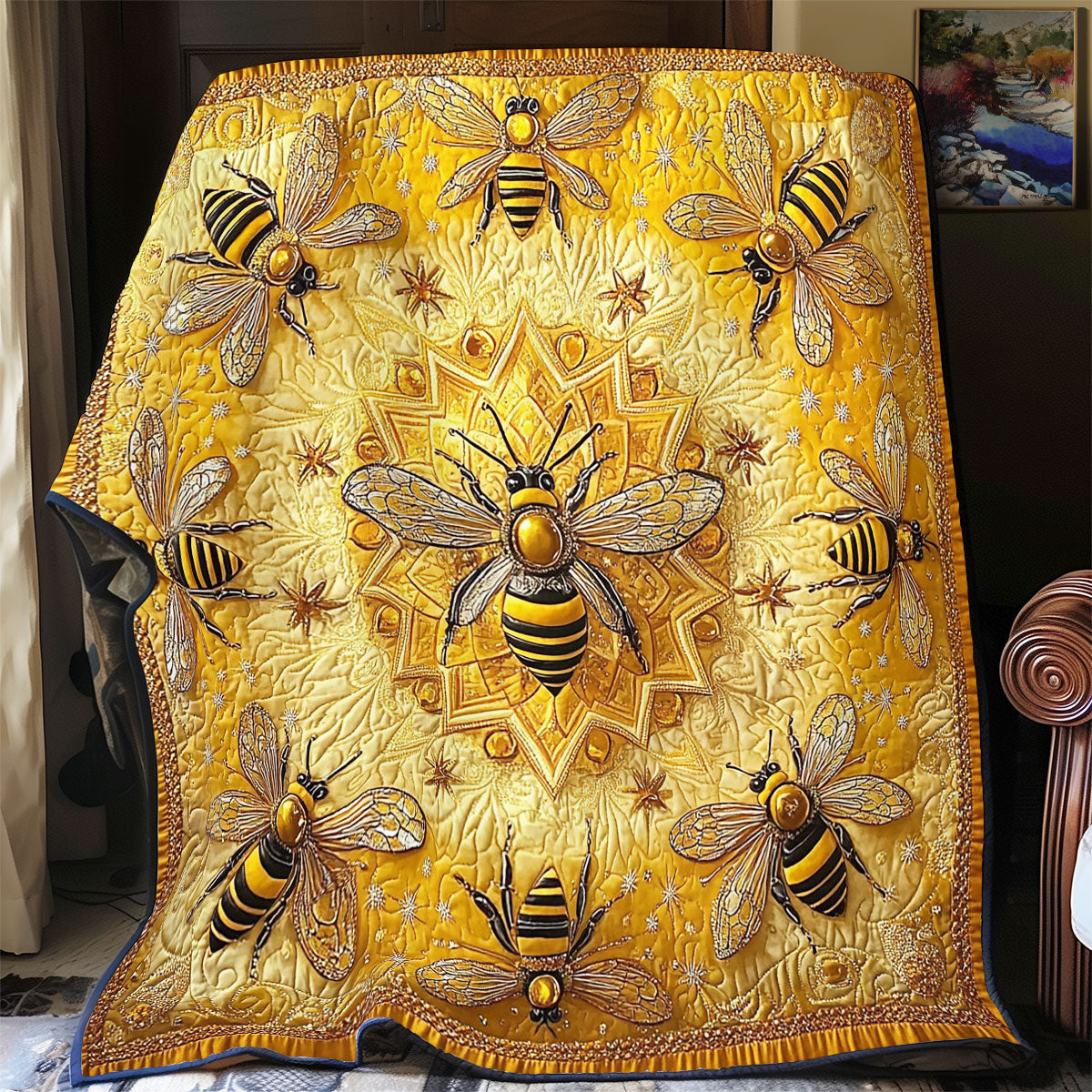 Mandala Bee WY2612031CL Quilt