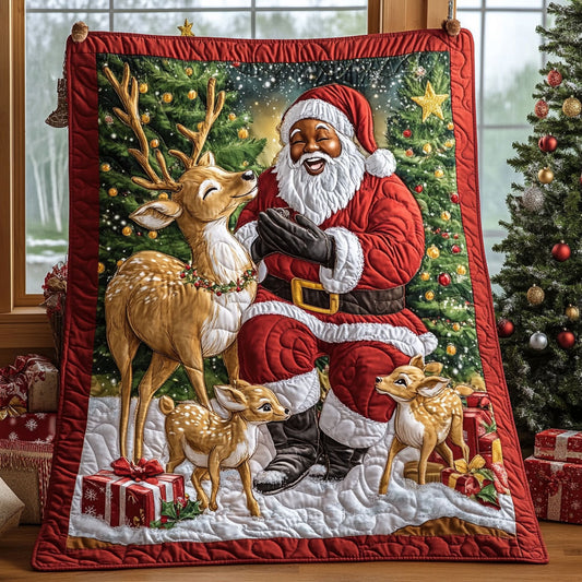 Santa and Deer CW0511003CL Quilt