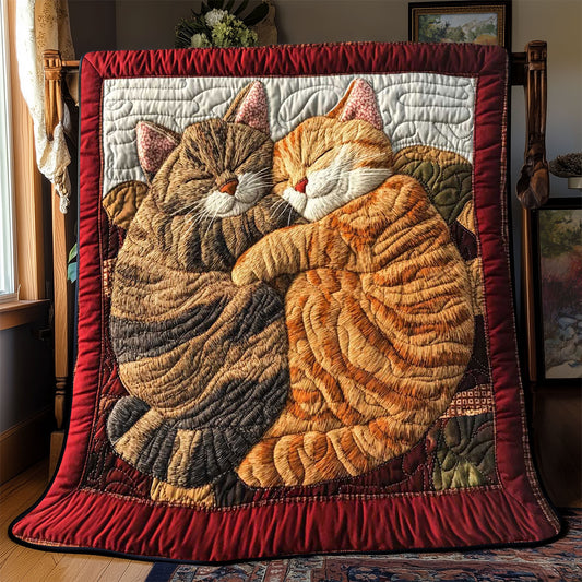 Snuggling Tabby WP1402038CL Quilt