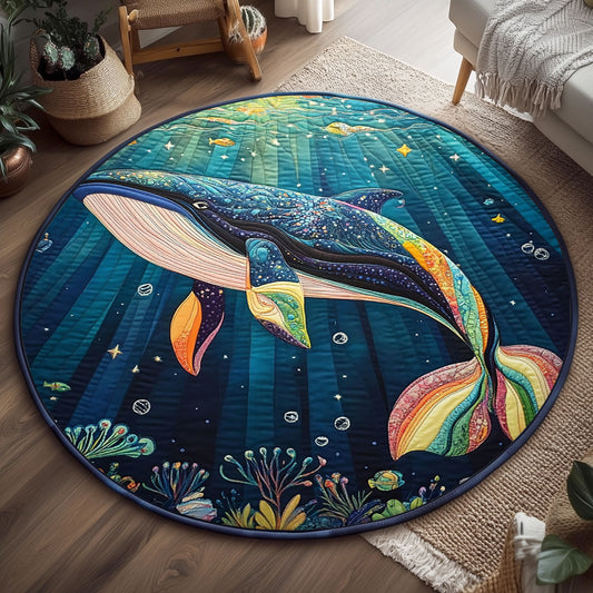 Under The Moon Whale WJ1904057CL Quilted Round Mat