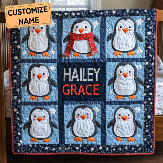 Snowflake Squad CP2607023CL Personalized Baby Quilt