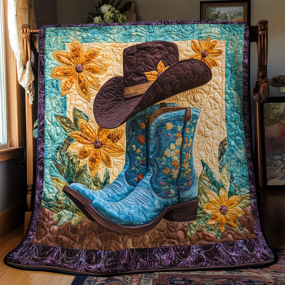 Boots Of The West WY2108052CL Quilt