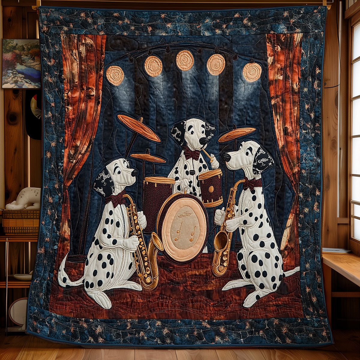 Dalmatian Music Band WY0901028CL Quilt