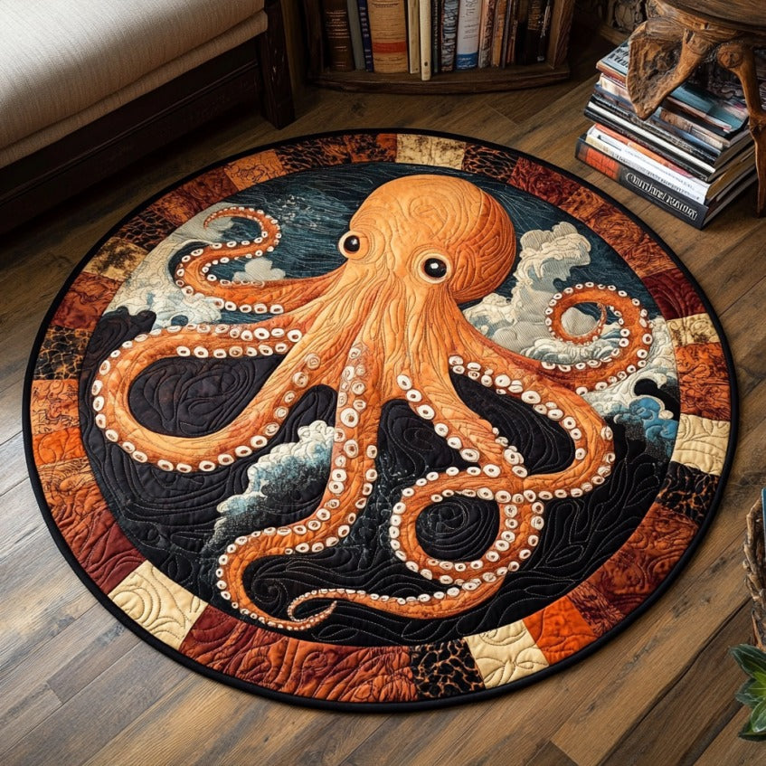 Giant Octopus XR1709014CL Quilted Round Mat