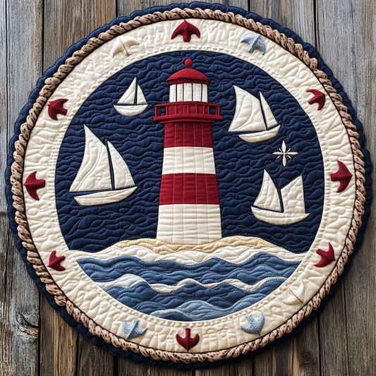 Lighthouse Nautical DH0810023CL Quilted Round Mat