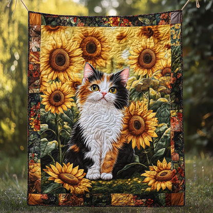 Cat Sunflower WT0602008CL Quilt