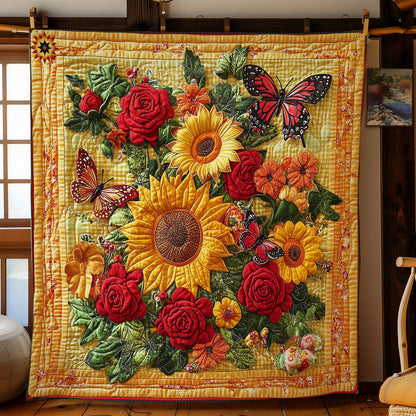 Flower Butterfly Garden WY2312026CL Quilt