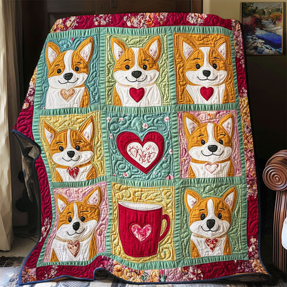 Valentine Corgi WY1401044CL Quilt