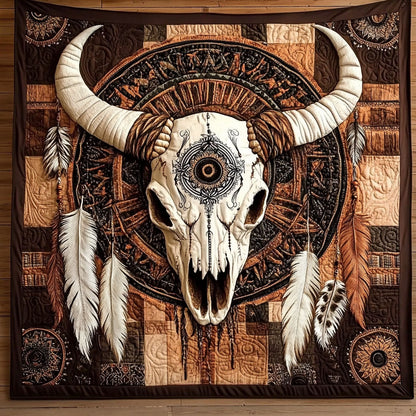 Skull Native American CW2404005CL Quilt