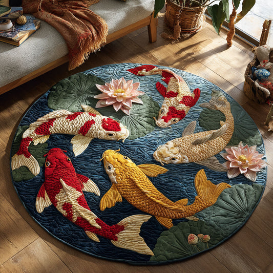 Lotus Harmony CW0409004CL Quilted Round Mat