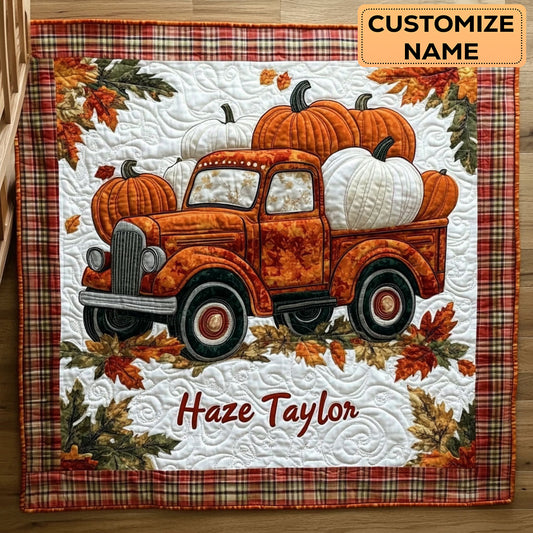 Fall Truck Parade WN2907046CL Personalized Baby Quilt