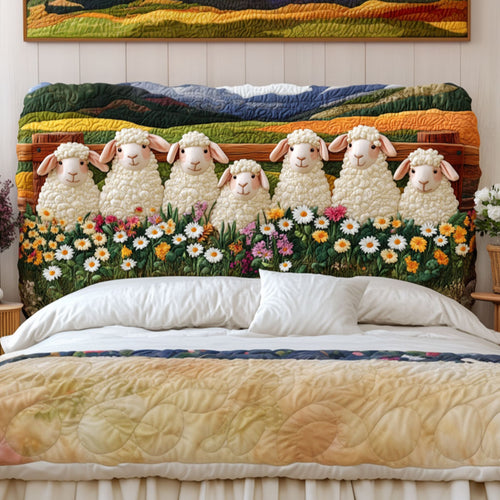 Little Sheep Meadow KL3112023CL Quilted Headboard Slipcover