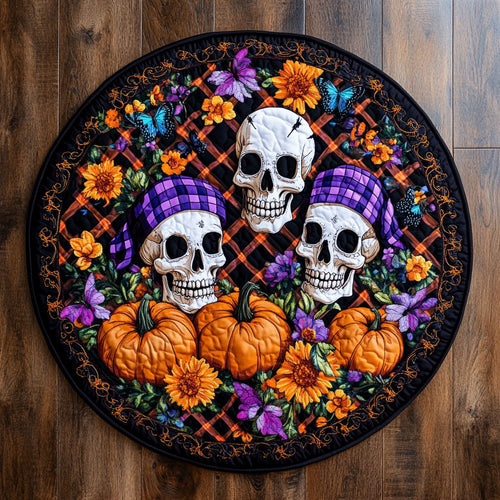 Twilight Skull WN1308132CL Quilted Round Mat