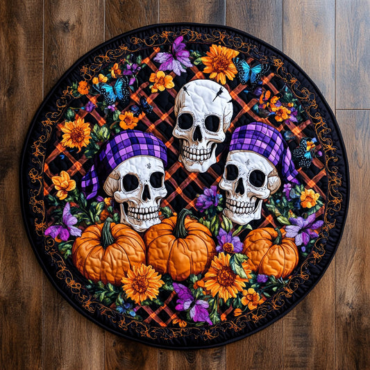 Twilight Skull WN1308132CL Quilted Round Mat