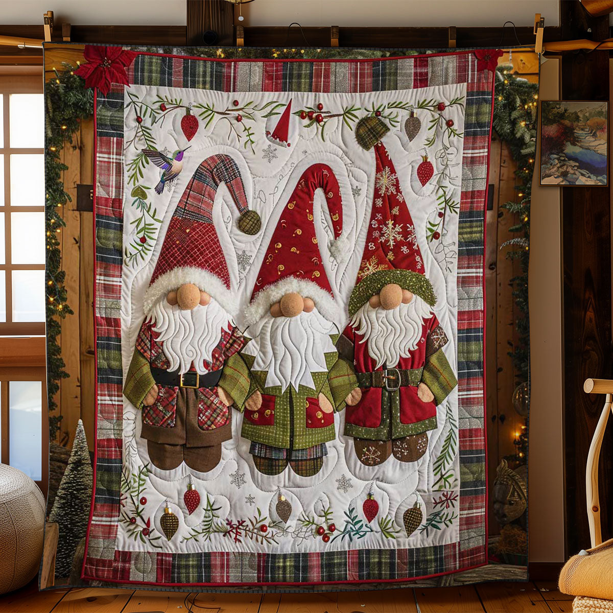 Gnome Festive Fun WN1610051CL Quilt