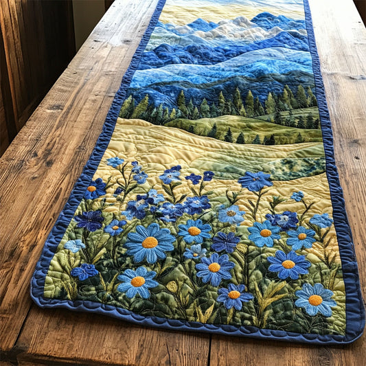 Blue Field WY1905031CL  Quilted Table Runner