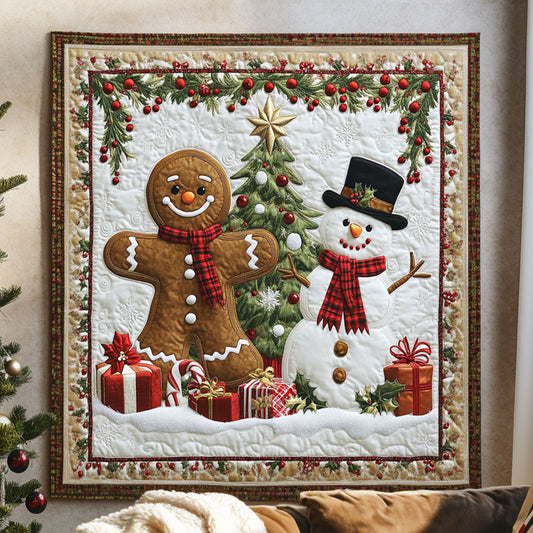 Golden Bow Gingerbread WN0411040CL Quilt