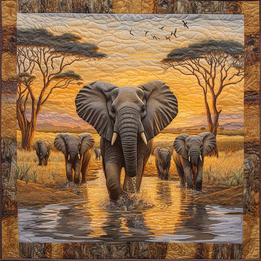 Elephant Family CQ1205012CL Quilt