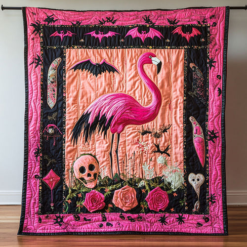 The Macabre Flamingo WY2208125CL Quilt