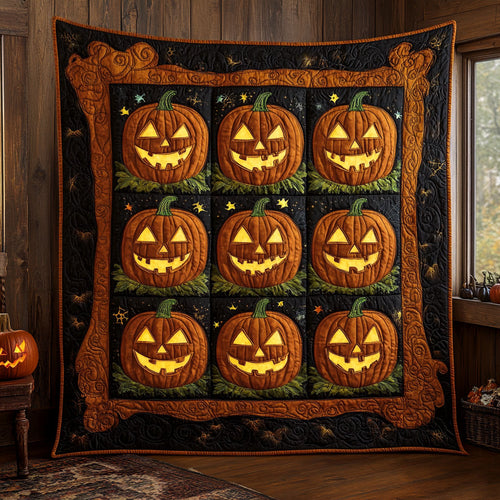 Spooky Pumpkin Patchwork Parade DH1809023CL Quilt