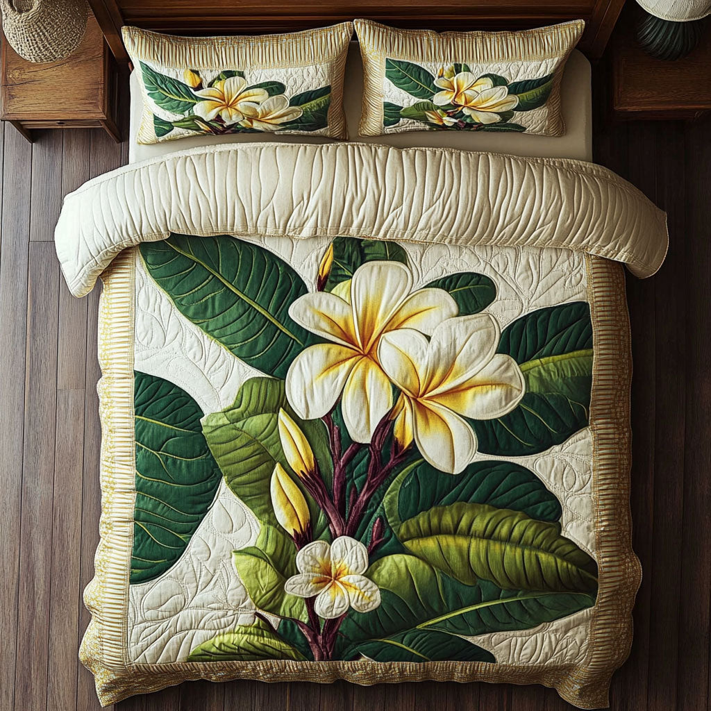 Island Plumeria Serenity WY2406006CL Duvet Cover Set