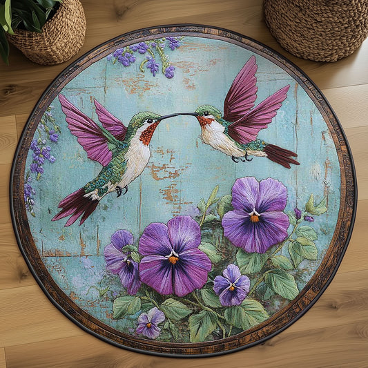 Hummingbird Kiss WN2105043CL Quilted Round Mat