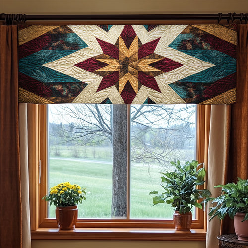 Native Star Pattern WX1305031CL Quilted Valance