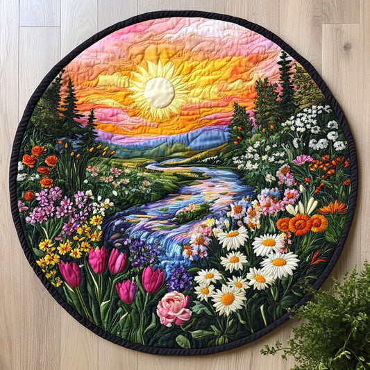 Bloom Ridge CW1406008CL Quilted Round Mat