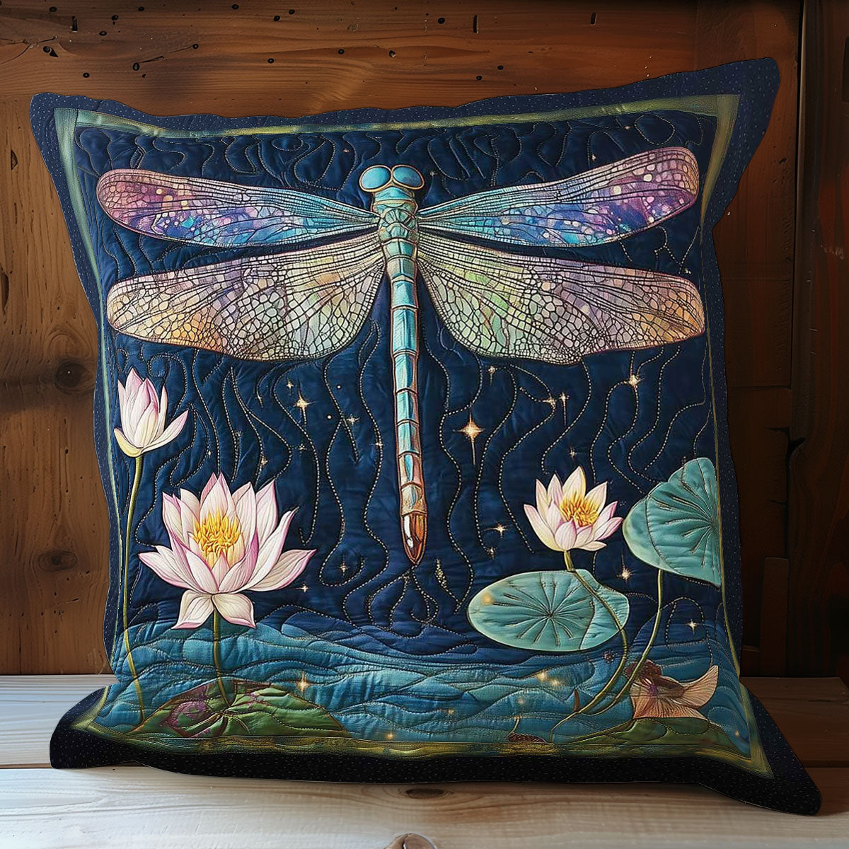 Night Lotus Dragonfly WP2802003CL Quilt Pillow Case