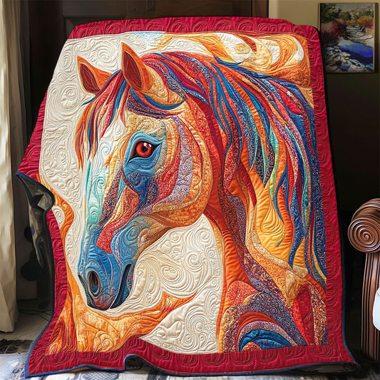 Colorful Vibrant Horse WY1701025CL Quilt