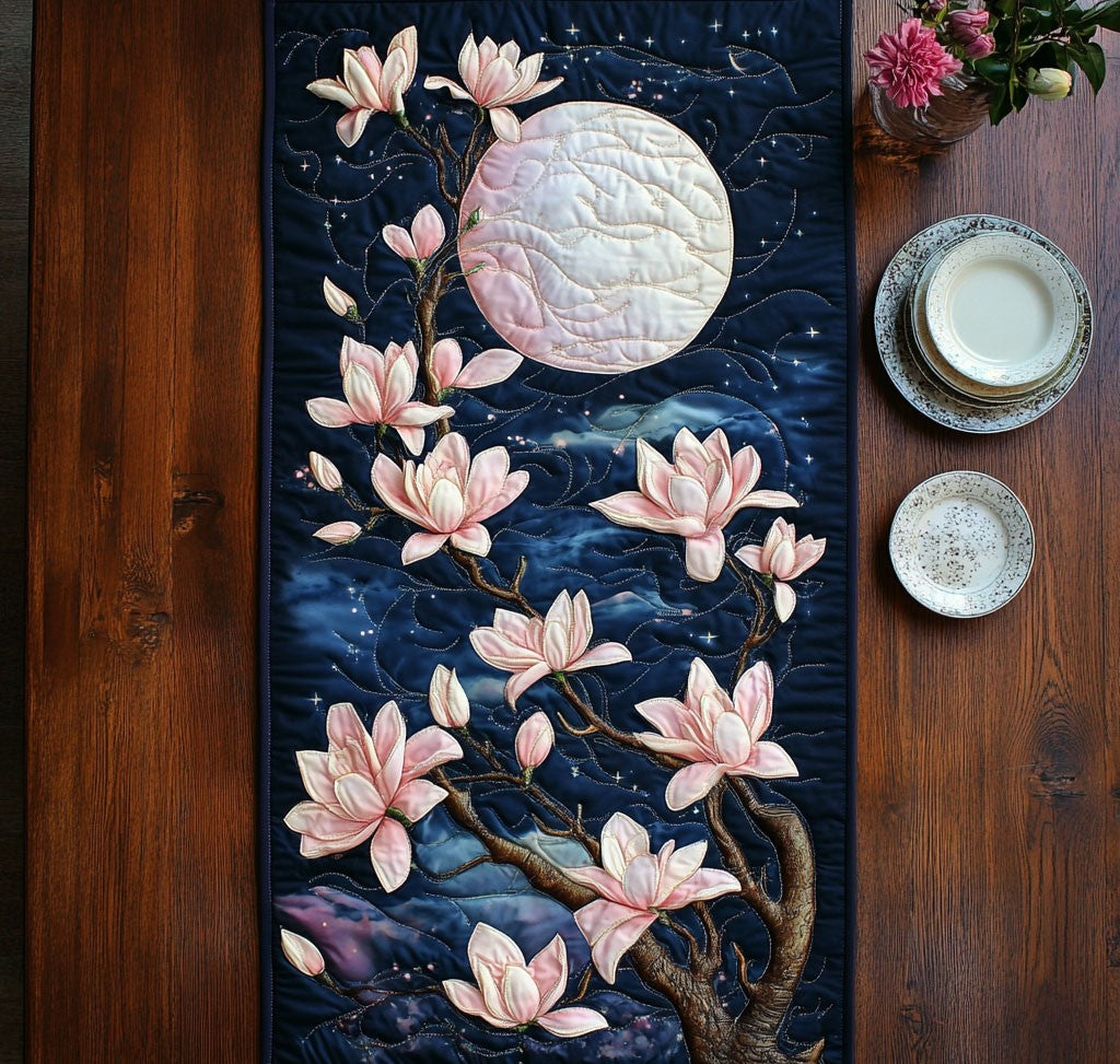 Moonlit Magnolia CW2305435CL Quilted Table Runner