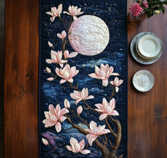Moonlit Magnolia CW2305435CL Quilted Table Runner