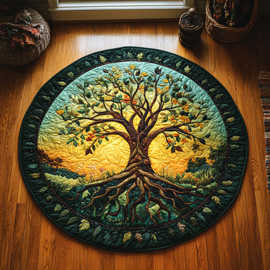 Light Of Tree WY1904043CL Quilted Round Mat